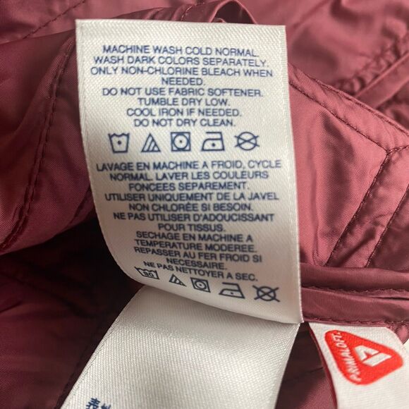 Lands End Womens Primaloft Packable‎ Jacket Size 18 Burgundy Quilted Barn New - Picture 15 of 16